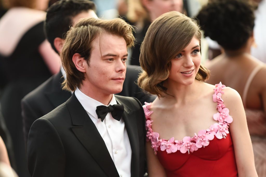 Crispy Heaton's son Charlie Heaton and Natalia Dyer in a frame